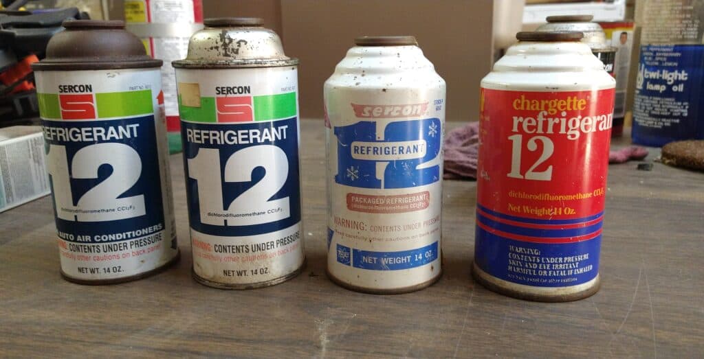 cans of r12 refrigerant